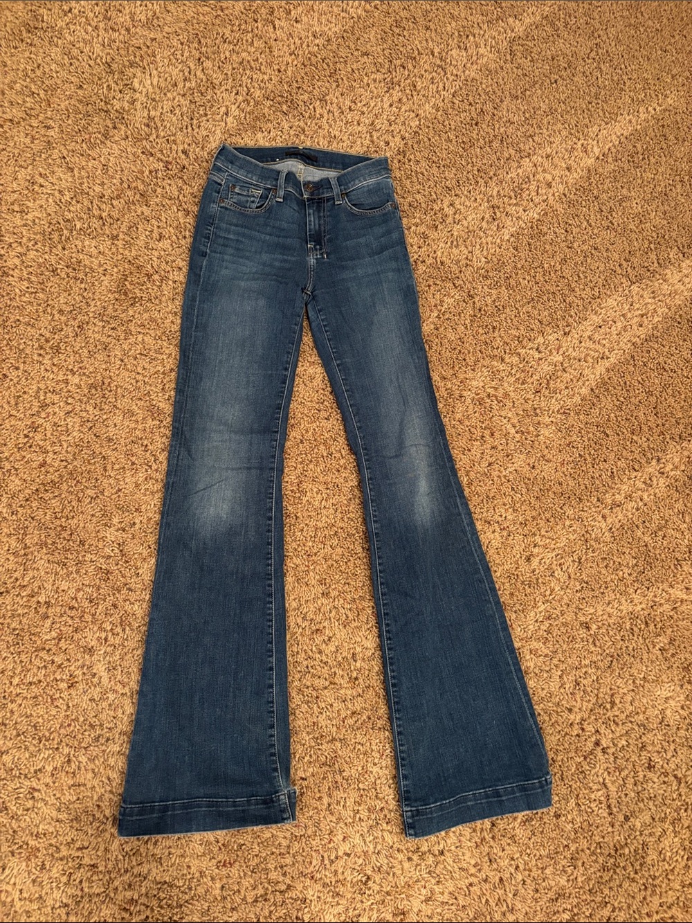 7 For All Mankind Dark Blue Flare Jeans